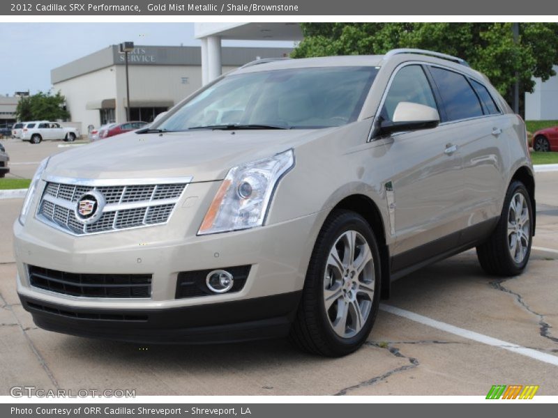 Gold Mist Metallic / Shale/Brownstone 2012 Cadillac SRX Performance