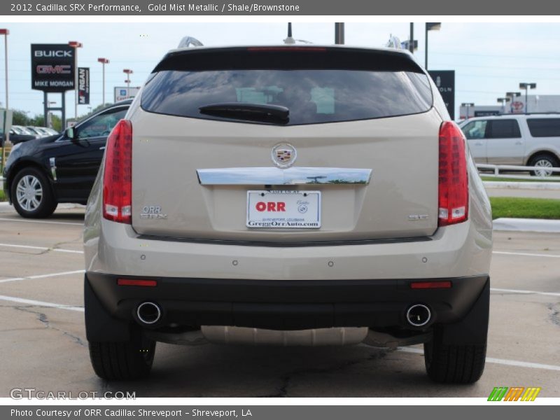 Gold Mist Metallic / Shale/Brownstone 2012 Cadillac SRX Performance