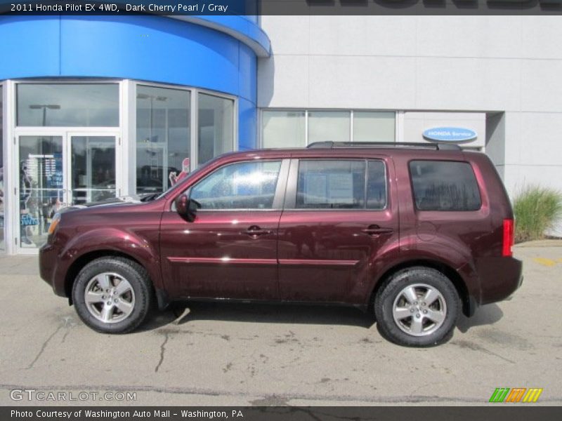 Dark Cherry Pearl / Gray 2011 Honda Pilot EX 4WD