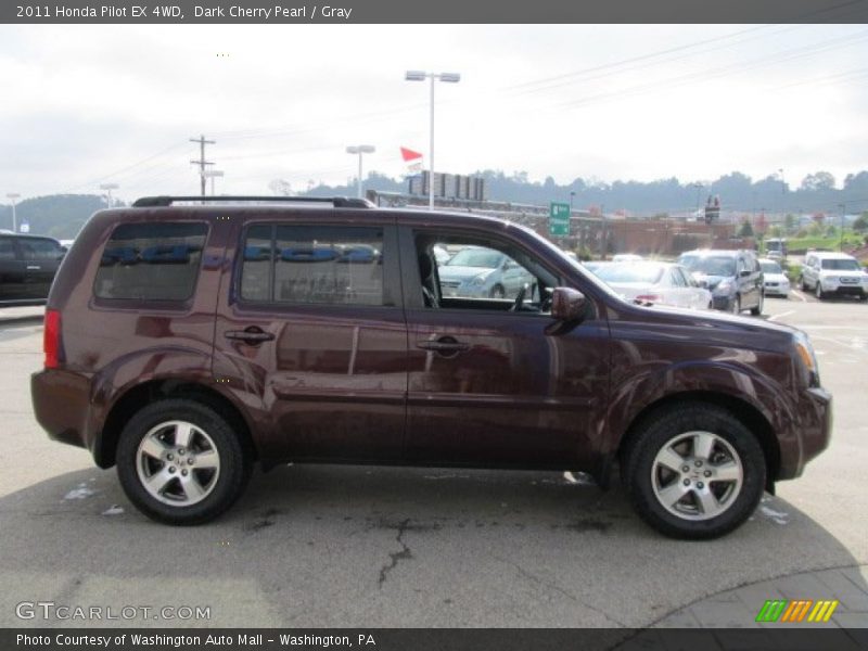 Dark Cherry Pearl / Gray 2011 Honda Pilot EX 4WD