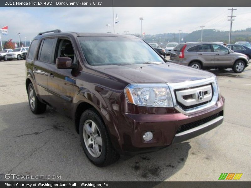 Dark Cherry Pearl / Gray 2011 Honda Pilot EX 4WD