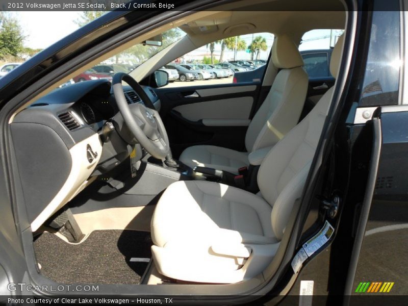 Black / Cornsilk Beige 2012 Volkswagen Jetta SE Sedan