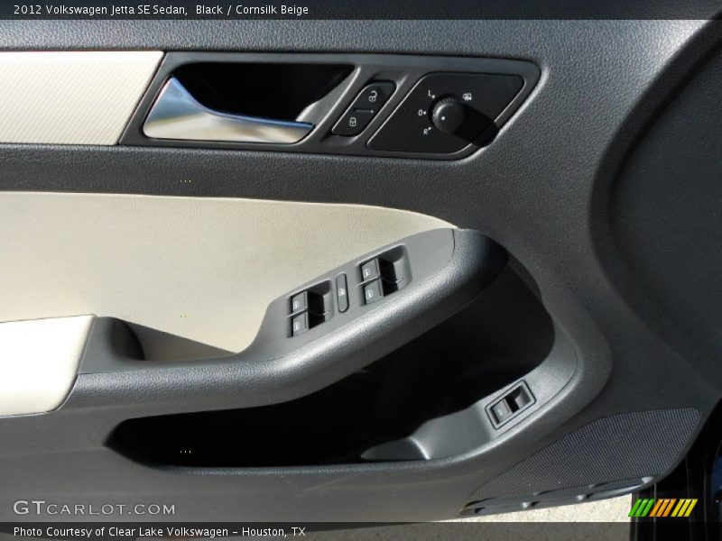 Black / Cornsilk Beige 2012 Volkswagen Jetta SE Sedan