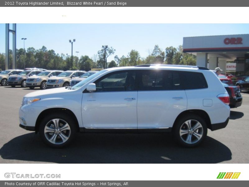 Blizzard White Pearl / Sand Beige 2012 Toyota Highlander Limited