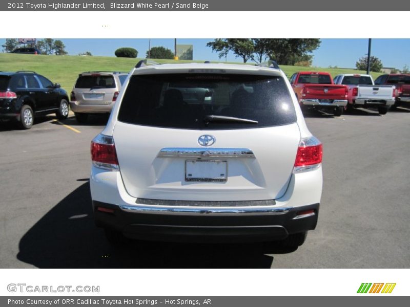 Blizzard White Pearl / Sand Beige 2012 Toyota Highlander Limited