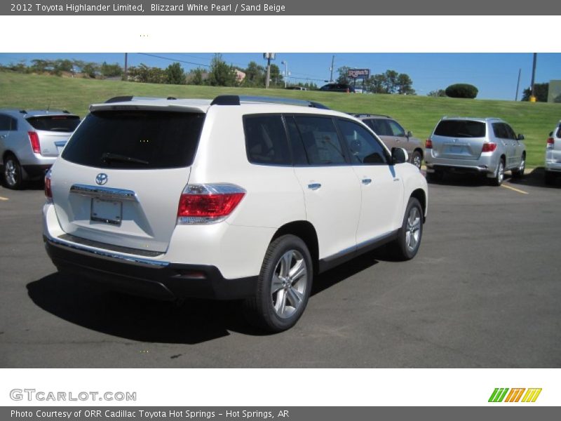 Blizzard White Pearl / Sand Beige 2012 Toyota Highlander Limited