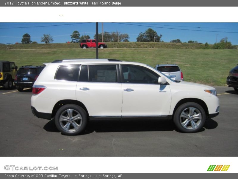 Blizzard White Pearl / Sand Beige 2012 Toyota Highlander Limited