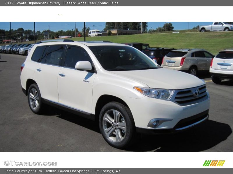 Blizzard White Pearl / Sand Beige 2012 Toyota Highlander Limited