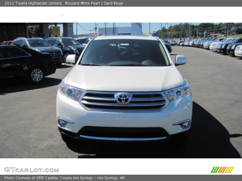 Blizzard White Pearl / Sand Beige 2012 Toyota Highlander Limited
