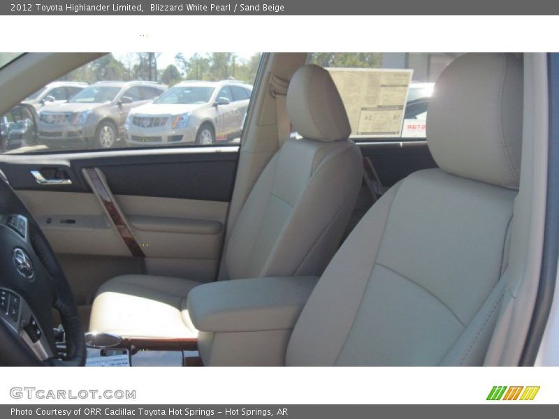 Blizzard White Pearl / Sand Beige 2012 Toyota Highlander Limited
