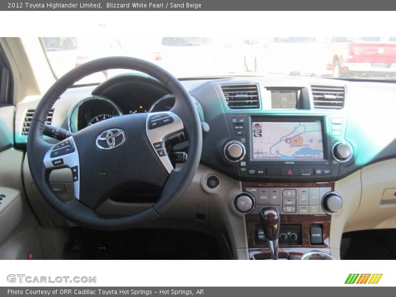 Blizzard White Pearl / Sand Beige 2012 Toyota Highlander Limited