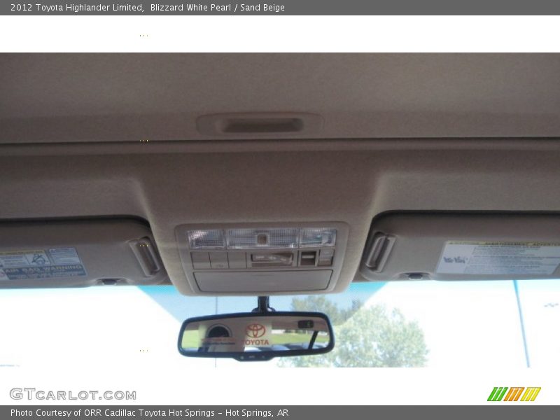 Blizzard White Pearl / Sand Beige 2012 Toyota Highlander Limited