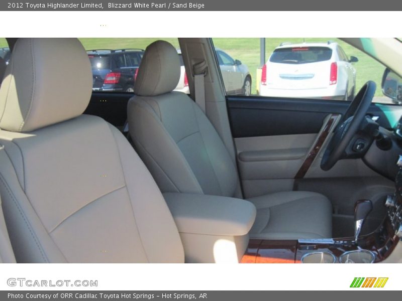 Blizzard White Pearl / Sand Beige 2012 Toyota Highlander Limited