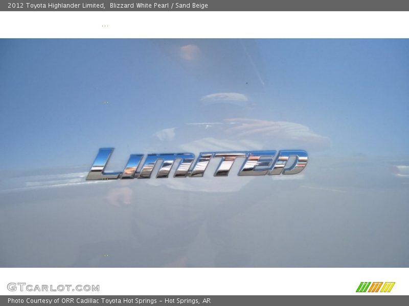 Blizzard White Pearl / Sand Beige 2012 Toyota Highlander Limited