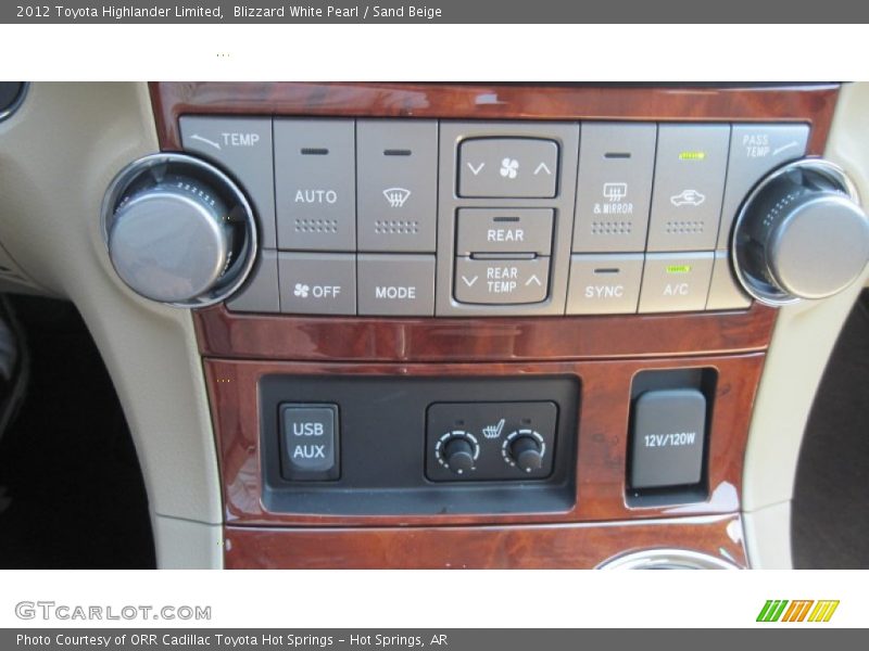 Blizzard White Pearl / Sand Beige 2012 Toyota Highlander Limited