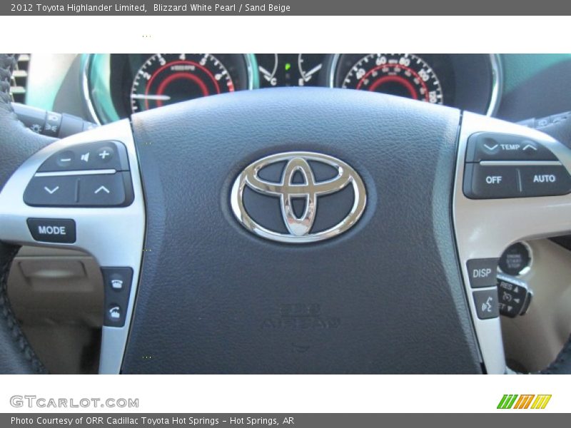Blizzard White Pearl / Sand Beige 2012 Toyota Highlander Limited