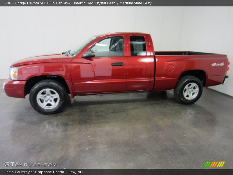  2006 Dakota SLT Club Cab 4x4 Inferno Red Crystal Pearl