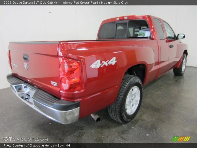  2006 Dakota SLT Club Cab 4x4 Inferno Red Crystal Pearl