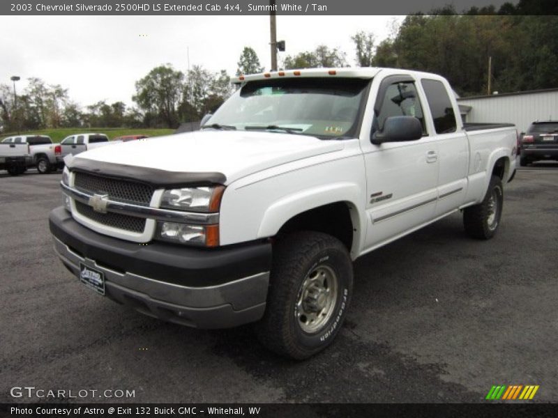 Summit White / Tan 2003 Chevrolet Silverado 2500HD LS Extended Cab 4x4