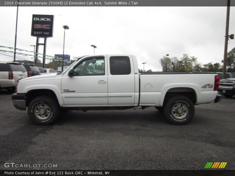Summit White / Tan 2003 Chevrolet Silverado 2500HD LS Extended Cab 4x4