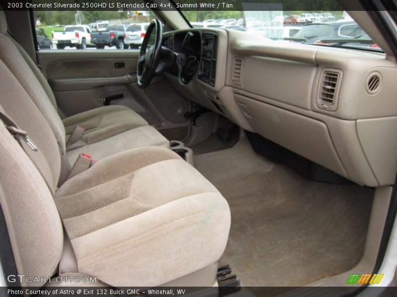 Summit White / Tan 2003 Chevrolet Silverado 2500HD LS Extended Cab 4x4