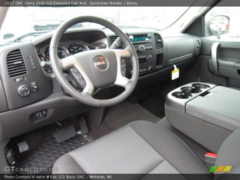 Ebony Interior - 2012 Sierra 1500 SLE Extended Cab 4x4 