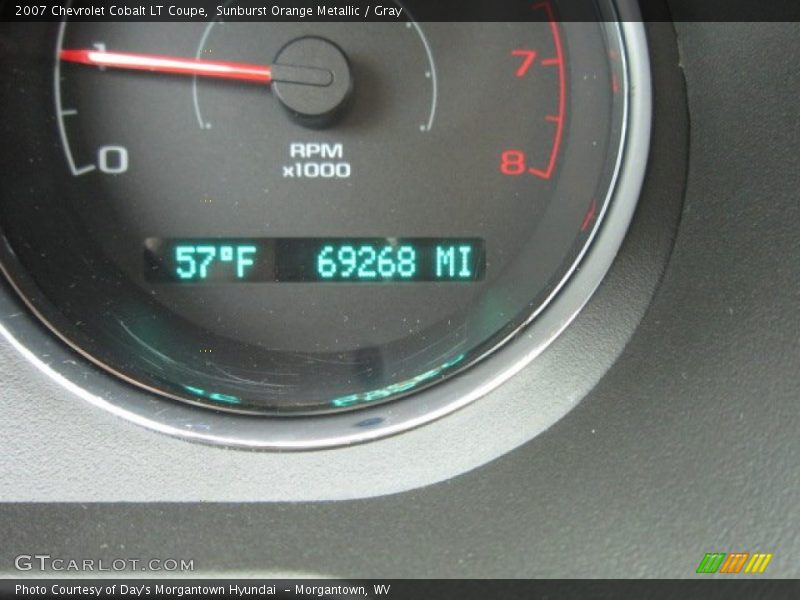Sunburst Orange Metallic / Gray 2007 Chevrolet Cobalt LT Coupe