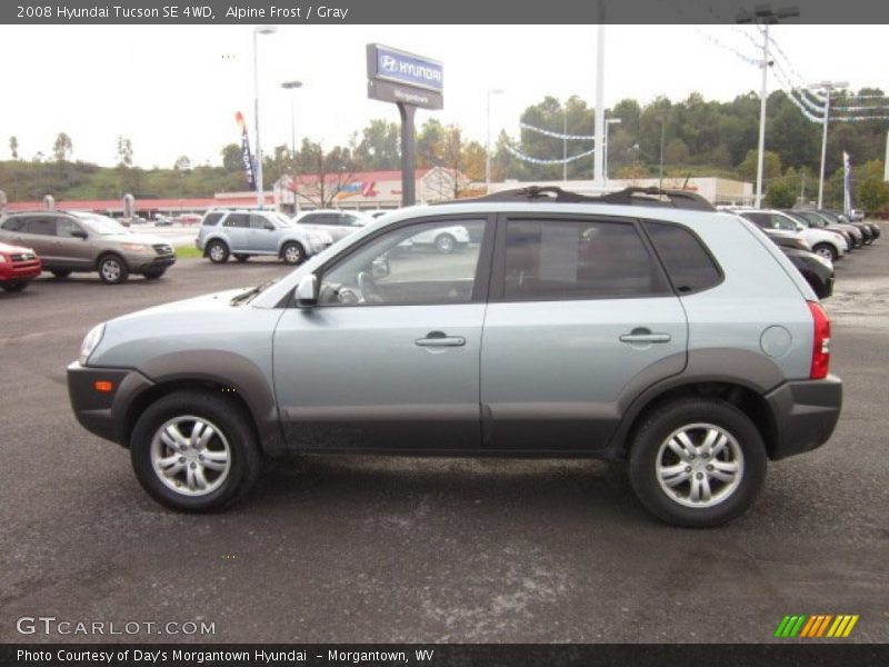 Alpine Frost / Gray 2008 Hyundai Tucson SE 4WD