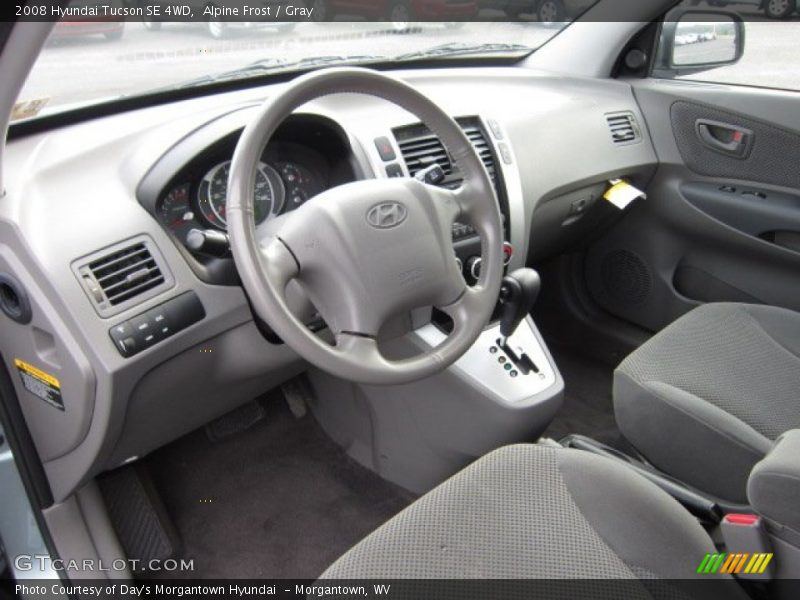 Alpine Frost / Gray 2008 Hyundai Tucson SE 4WD