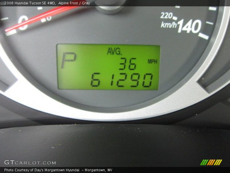 Alpine Frost / Gray 2008 Hyundai Tucson SE 4WD