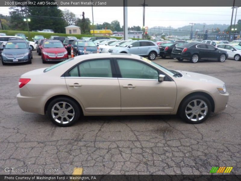 Dune Pearl Metallic / Sand 2008 Lincoln MKZ AWD Sedan