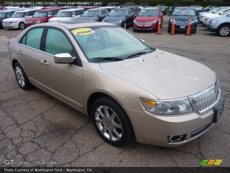 Dune Pearl Metallic / Sand 2008 Lincoln MKZ AWD Sedan