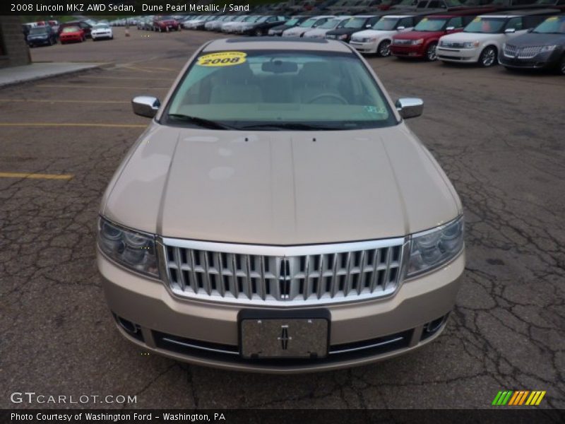 Dune Pearl Metallic / Sand 2008 Lincoln MKZ AWD Sedan