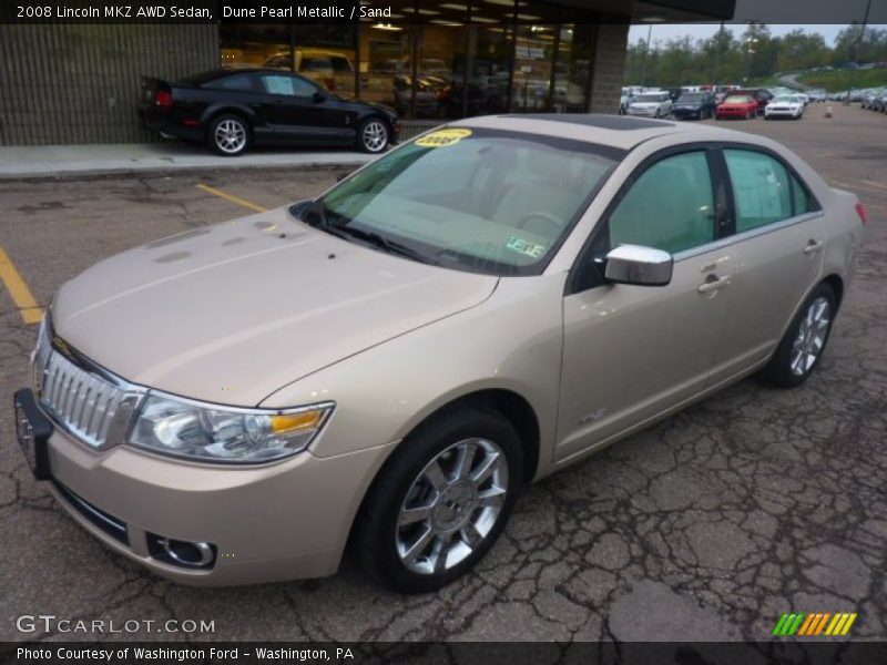 Dune Pearl Metallic / Sand 2008 Lincoln MKZ AWD Sedan