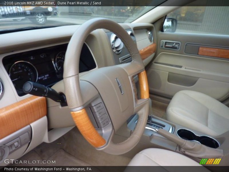 Dune Pearl Metallic / Sand 2008 Lincoln MKZ AWD Sedan