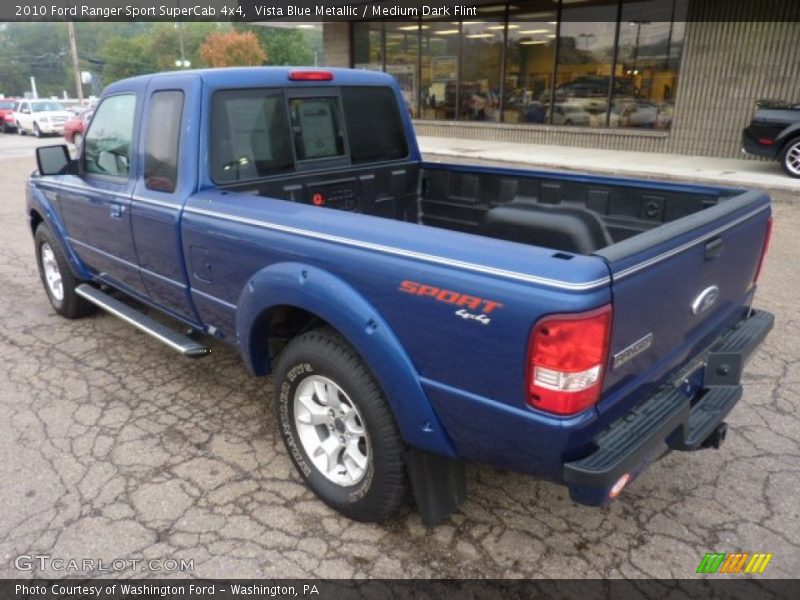 Vista Blue Metallic / Medium Dark Flint 2010 Ford Ranger Sport SuperCab 4x4