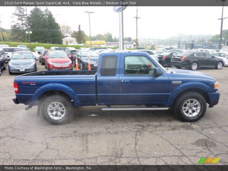 Vista Blue Metallic / Medium Dark Flint 2010 Ford Ranger Sport SuperCab 4x4