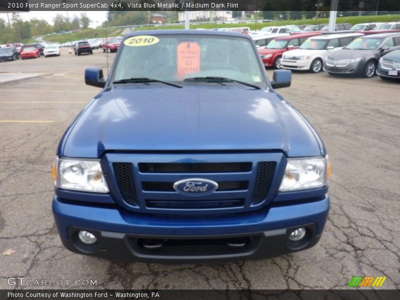 Vista Blue Metallic / Medium Dark Flint 2010 Ford Ranger Sport SuperCab 4x4