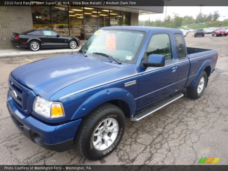 Vista Blue Metallic / Medium Dark Flint 2010 Ford Ranger Sport SuperCab 4x4