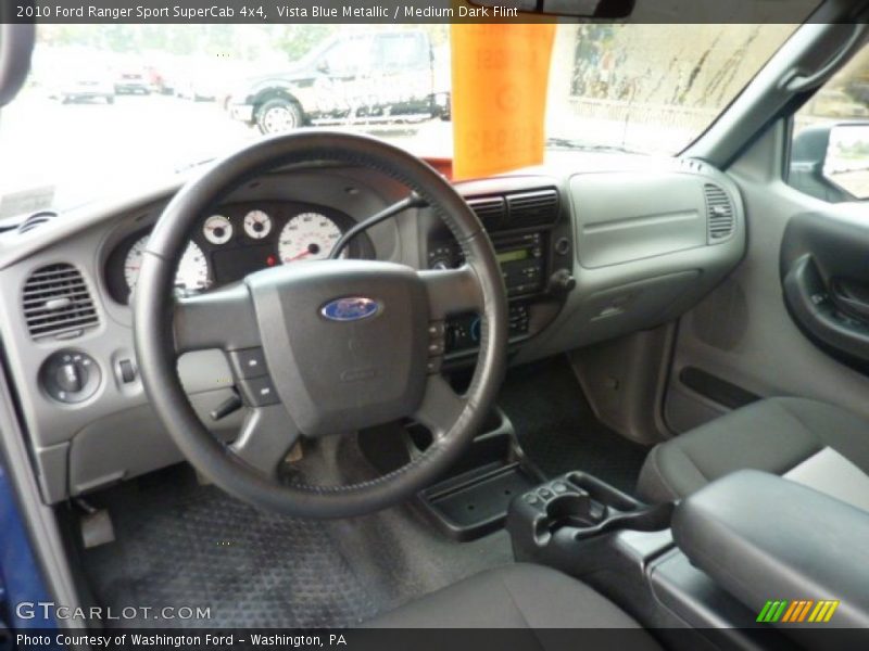 Vista Blue Metallic / Medium Dark Flint 2010 Ford Ranger Sport SuperCab 4x4