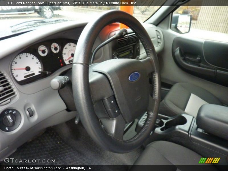 Vista Blue Metallic / Medium Dark Flint 2010 Ford Ranger Sport SuperCab 4x4