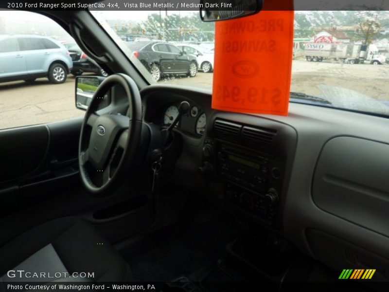 Vista Blue Metallic / Medium Dark Flint 2010 Ford Ranger Sport SuperCab 4x4