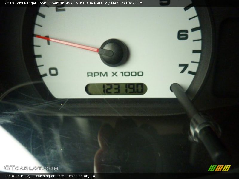 Vista Blue Metallic / Medium Dark Flint 2010 Ford Ranger Sport SuperCab 4x4
