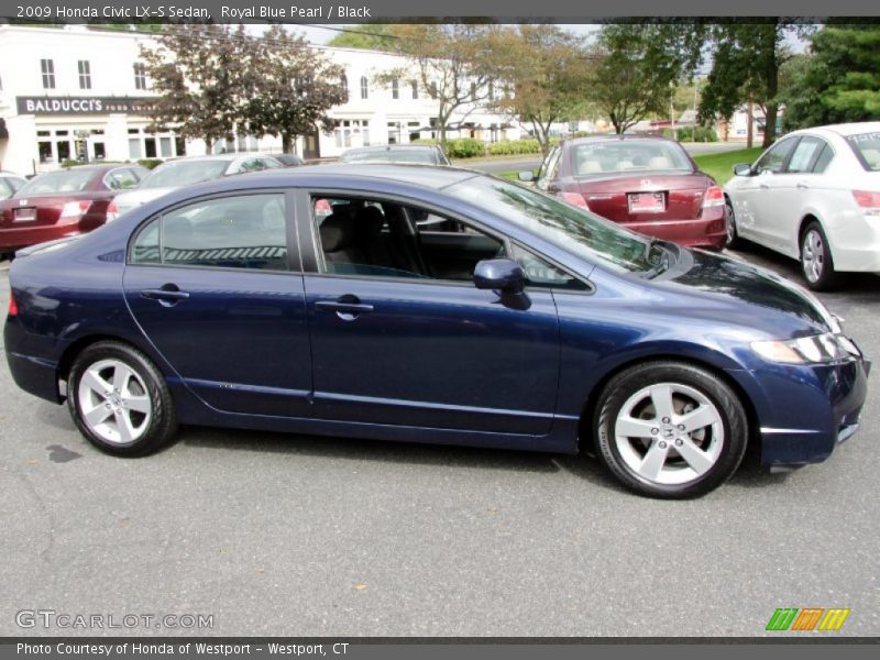 Royal Blue Pearl / Black 2009 Honda Civic LX-S Sedan