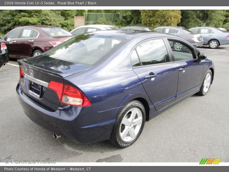 Royal Blue Pearl / Black 2009 Honda Civic LX-S Sedan