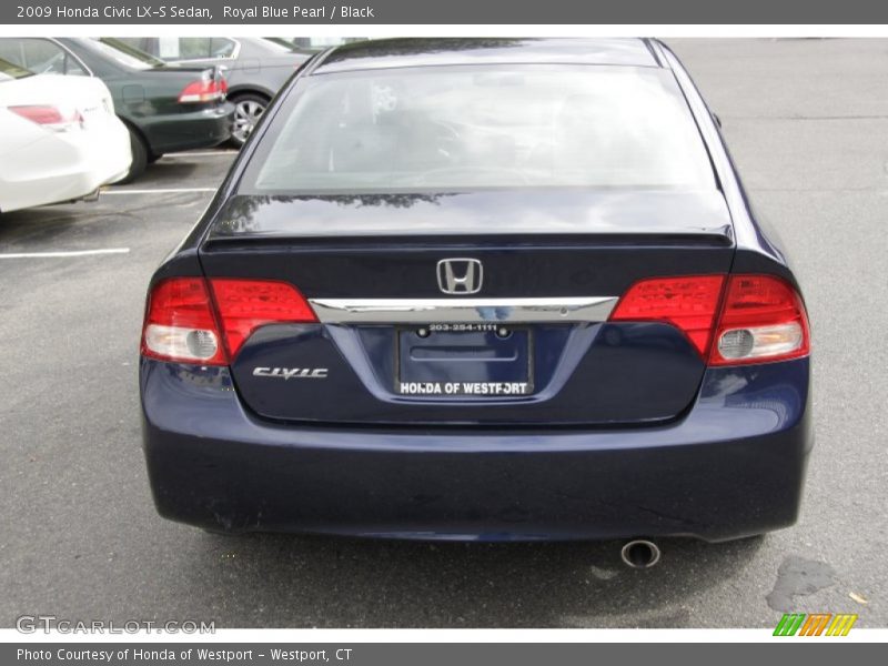Royal Blue Pearl / Black 2009 Honda Civic LX-S Sedan