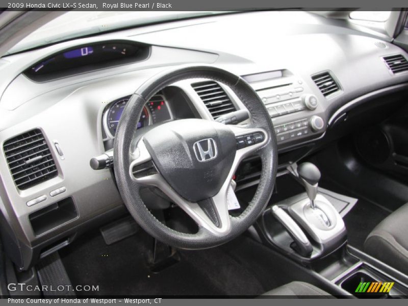 Royal Blue Pearl / Black 2009 Honda Civic LX-S Sedan