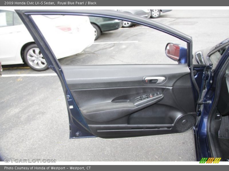 Royal Blue Pearl / Black 2009 Honda Civic LX-S Sedan