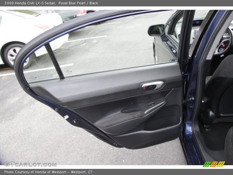 Royal Blue Pearl / Black 2009 Honda Civic LX-S Sedan