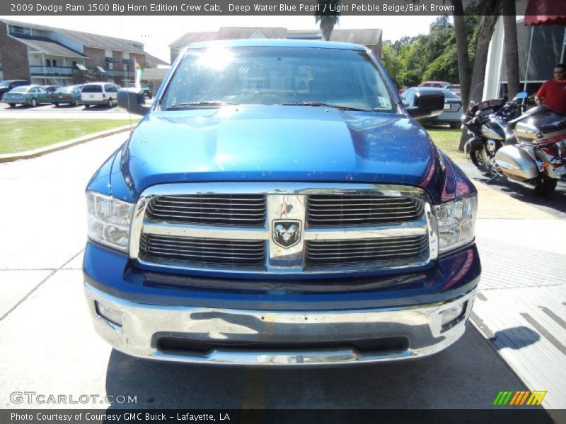 Deep Water Blue Pearl / Light Pebble Beige/Bark Brown 2009 Dodge Ram 1500 Big Horn Edition Crew Cab